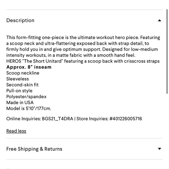 HEROS The Short Unitard Bergdorf Goodman shorts shortard unitard - Picture 8 of 16